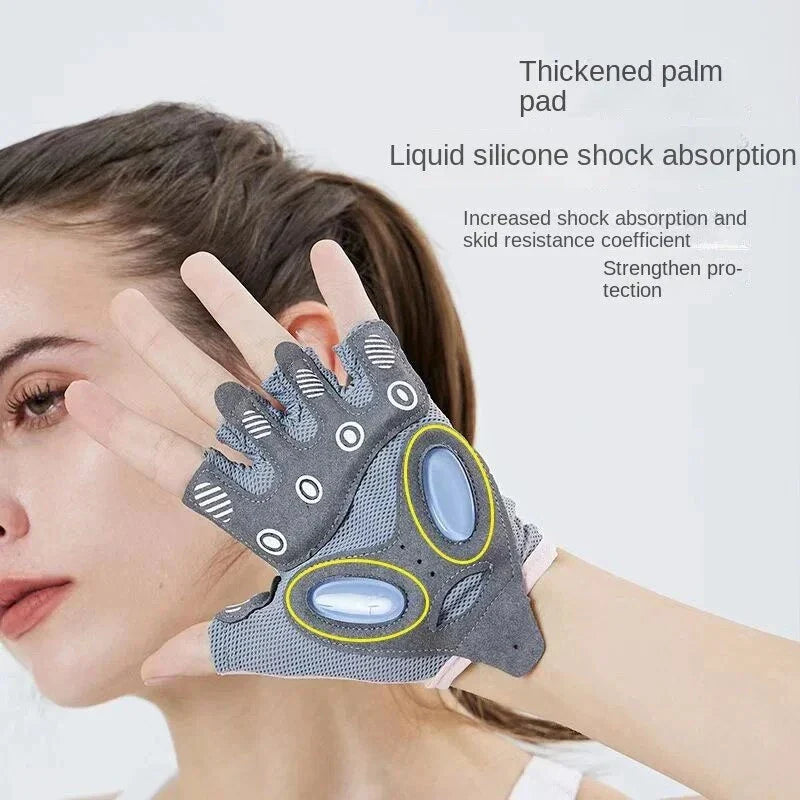 Reflective multi-purpose fitness gloves with liquid silicone material and reflective strips for enhanced grip and visibility during workouts
