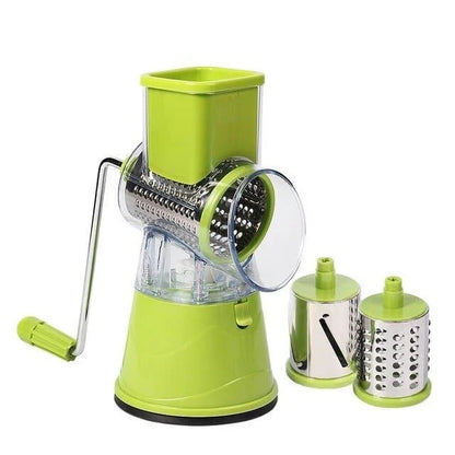 Multifunctional vegetable cutter with stainless steel blades and ergonomic design for efficient meal preparation