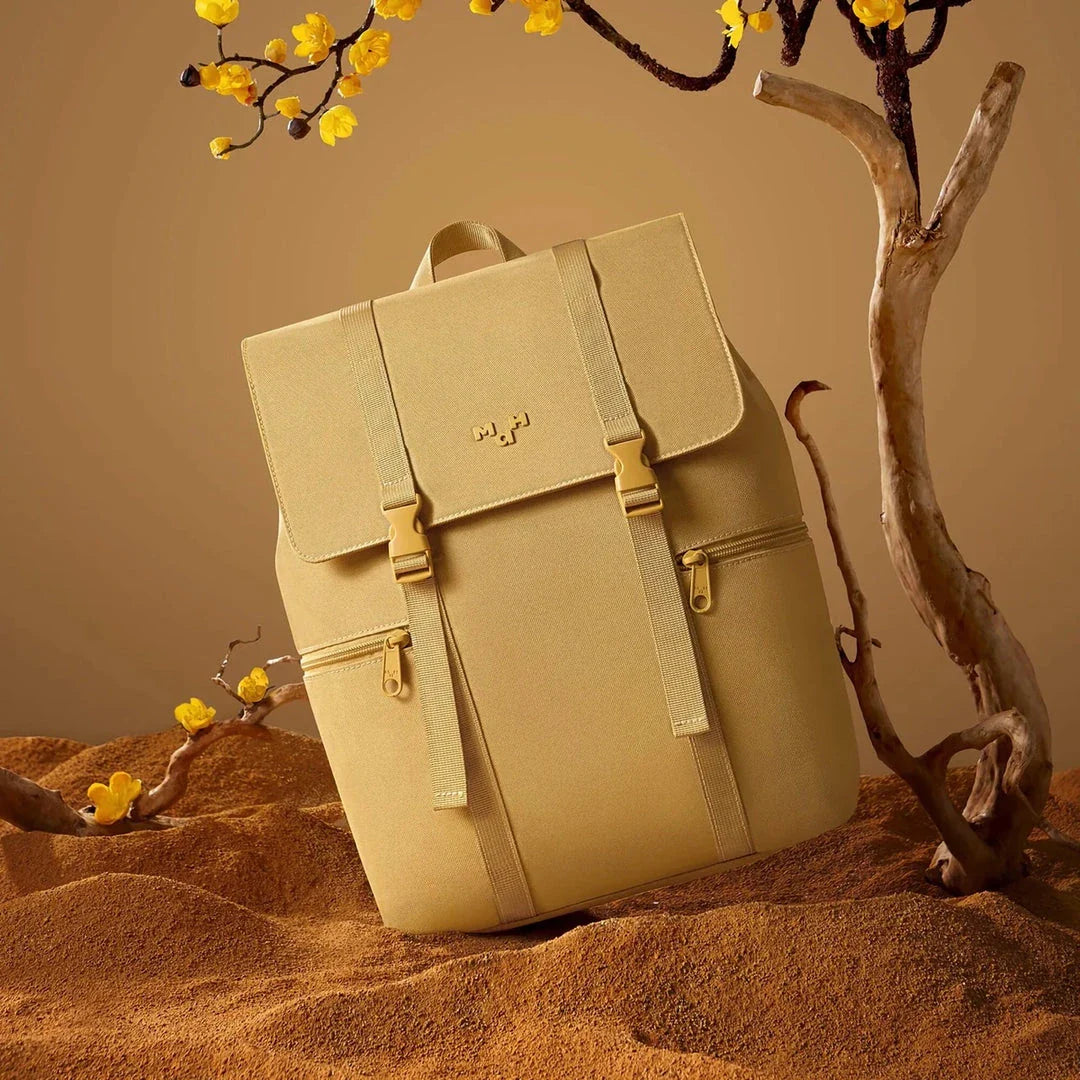 A fashionable and functional backpack made of durable polyester with multiple pockets and a comfortable carrying system, suitable for both men and women.