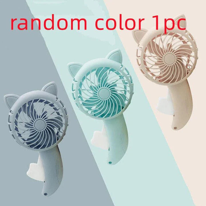 Innovative hand-held cartoon character fan with oversized hand design for interactive cooling experience