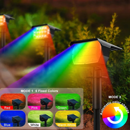Premium outdoor solar landscape spotlights with adjustable brightness and weatherproof construction for illuminating gardens, pathways, and patios