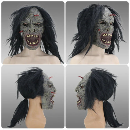Chilling horror headgear mask made from high-quality latex with a spooky, captivating design