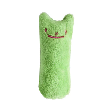 Cozy cotton-gray plush toy filled with catnip for playful cats
