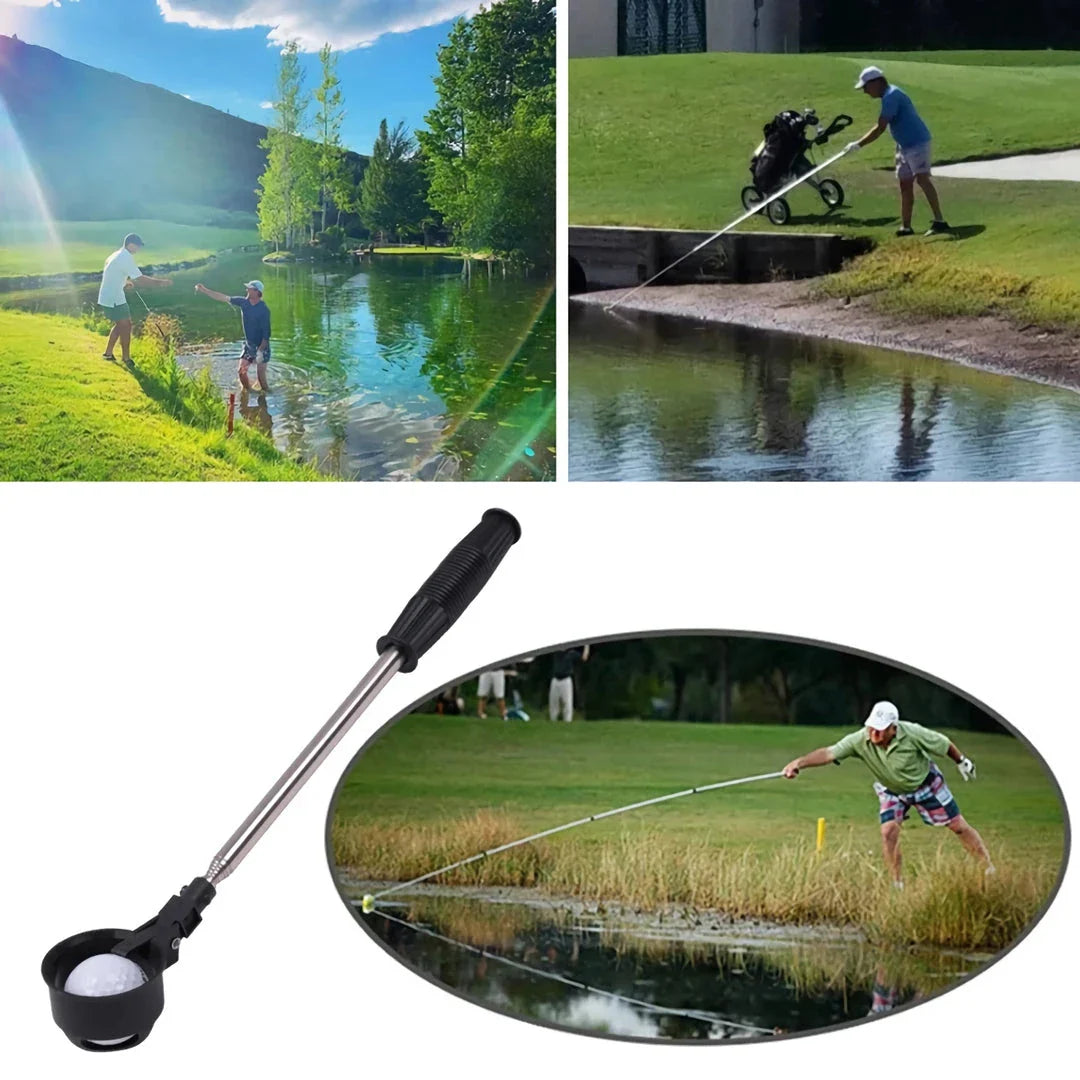 Premium golf ball retriever with telescopic scoop for effortless ball retrieval on the golf course
