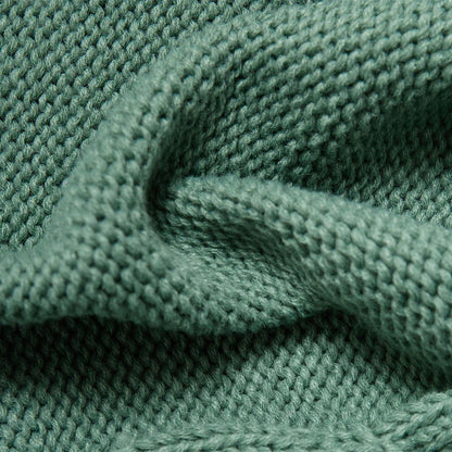 Cozy Nordic-inspired knit pillow cover with large twist design in multiple colors for stylish home decor