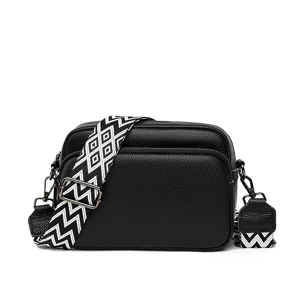 Stylish and functional genuine leather crossbody bag for women with interior organization pockets