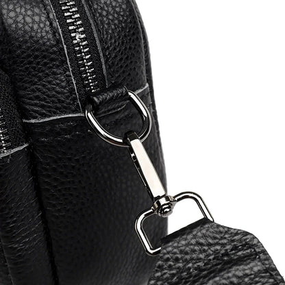 Stylish and functional genuine leather crossbody bag for women with interior organization pockets