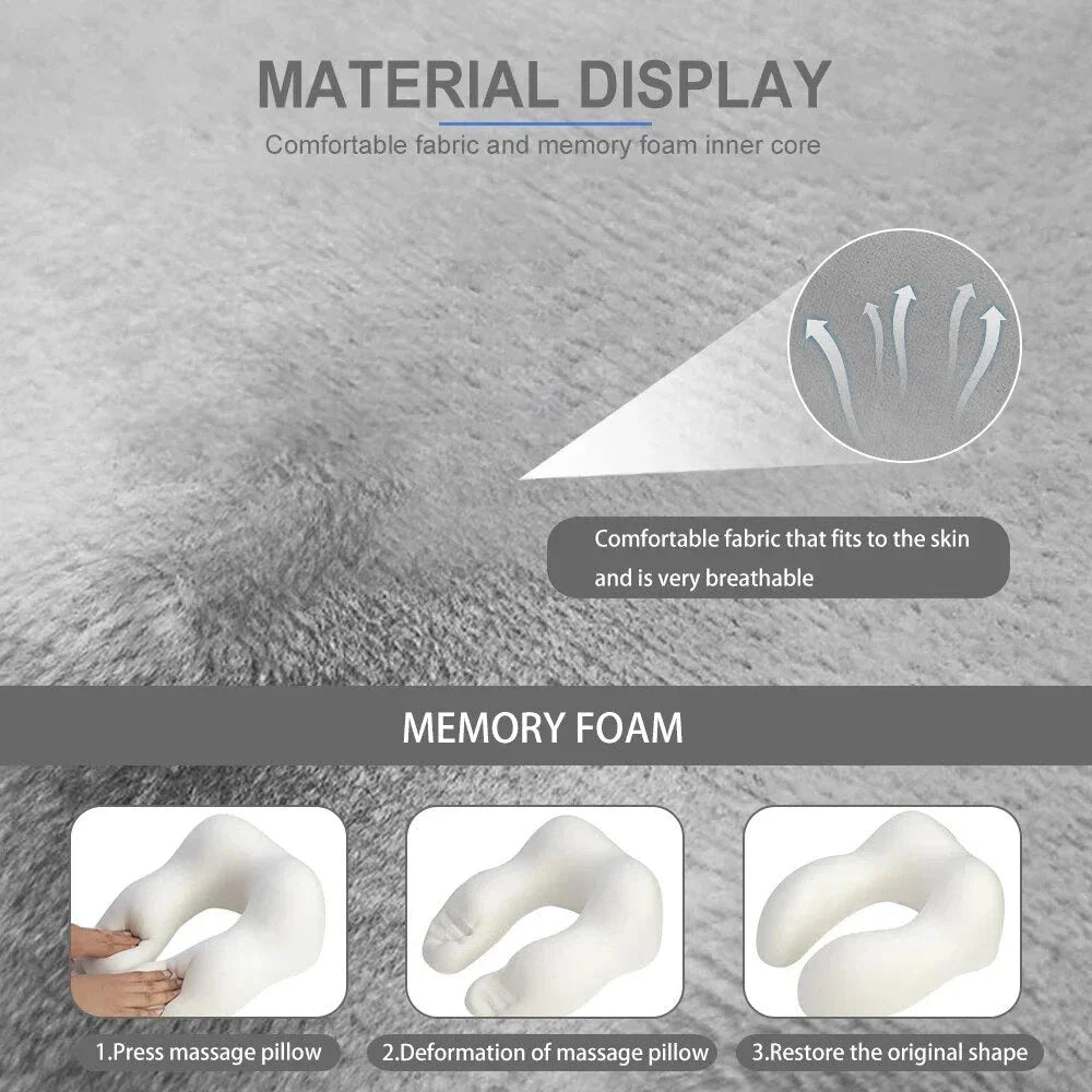 Ergonomic electric neck and shoulder massager with U-shaped design and adjustable massage settings