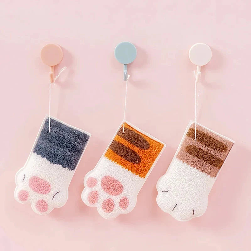 Luxurious Cat Paw Bath Sponge with Unique Honeycomb Design for Deep Cleansing and Gentle Exfoliation