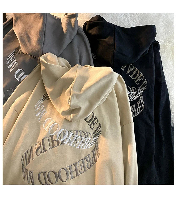 Vintage-inspired American-made sweater cardigan in a relaxed, oversized fit with cozy cotton construction