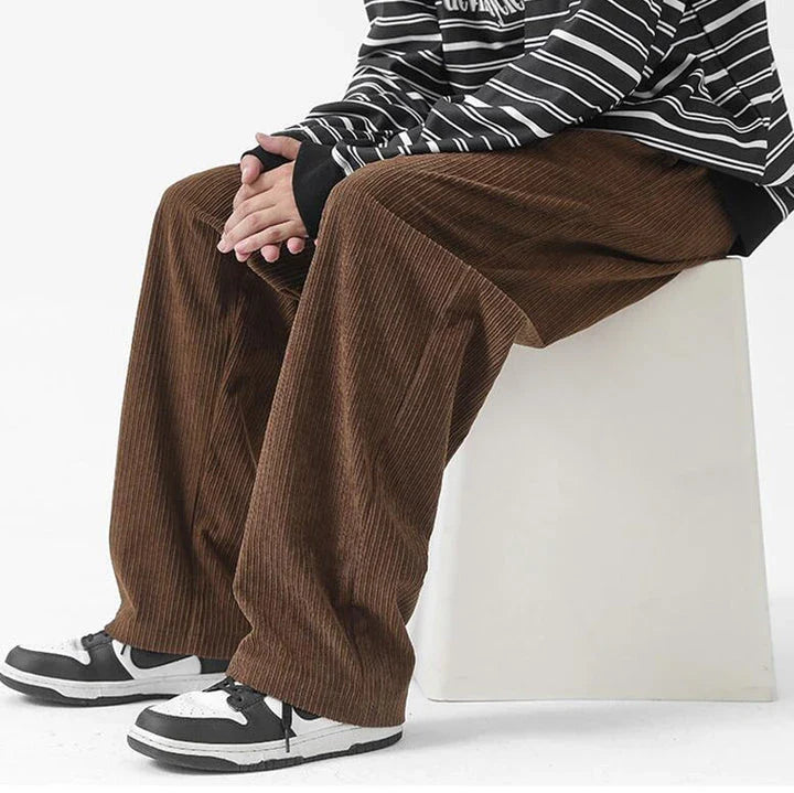 Hhomeenjoy Cozy Corduroy Pants with Fleece Lining for All-Day Comfort