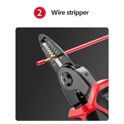 5-in-1 Electrician's Multifunctional Tool Kit with Interchangeable Heads, Durable Chrome-Vanadium Steel Construction, and Sharp Cutting Capabilities