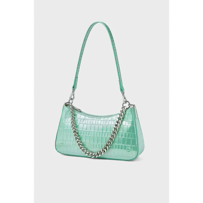 Hhomeenjoy Elegant Alligator Leather Shoulder Bag with Chic Chain Detail