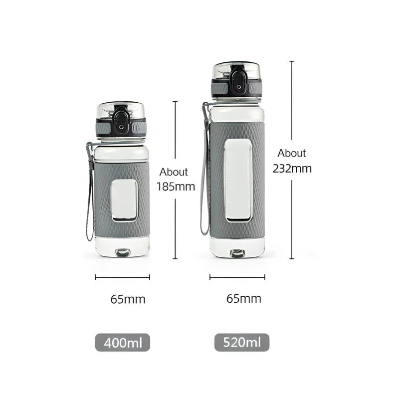 Portable sports water bottle with wide mouth, tea infuser, and leak-proof design for active lifestyles