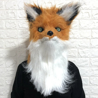 Whimsical cartoon-style headwear with realistic animal features, perfect for masquerades, Halloween, and stage performances