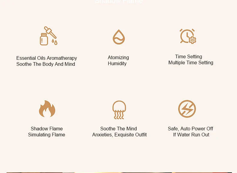 Elegant Jellyfish Flame Humidifier with 3D Lighting Effects, Mist, and Aromatherapy Capabilities