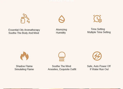 Elegant Jellyfish Flame Humidifier with 3D Lighting Effects, Mist, and Aromatherapy Capabilities