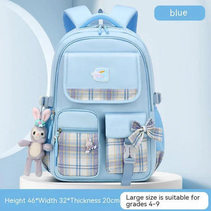 Large capacity cartoon-style backpack for children, featuring a spacious interior, durable nylon construction, and a waterproof, breathable design.