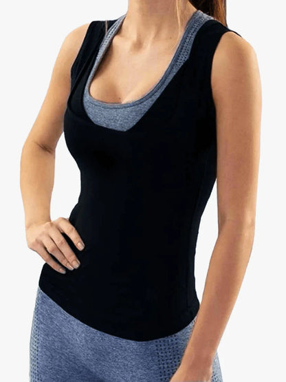 Premium neoprene sweat vest for slimming and body shaping, featuring lightweight, stretchy fabric and compression support