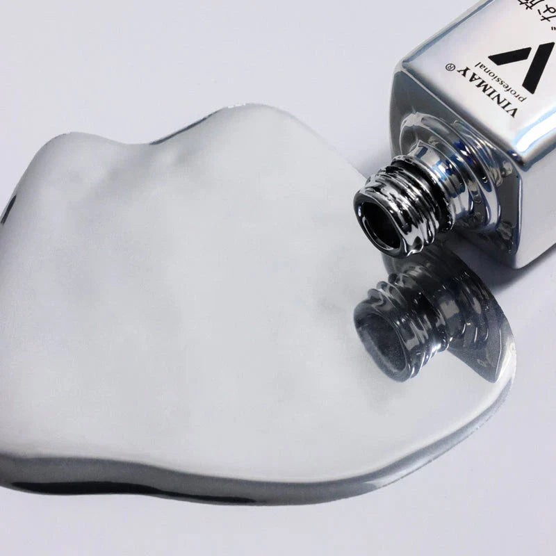 Metallic Mirror Silver Gel Nail Polish with a luxurious, high-gloss finish