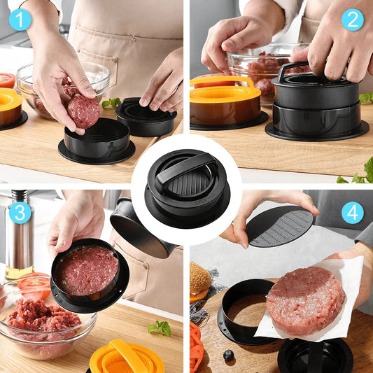Deluxe Non-Stick Stuffed Burger Press Patty Maker for crafting gourmet burgers at home