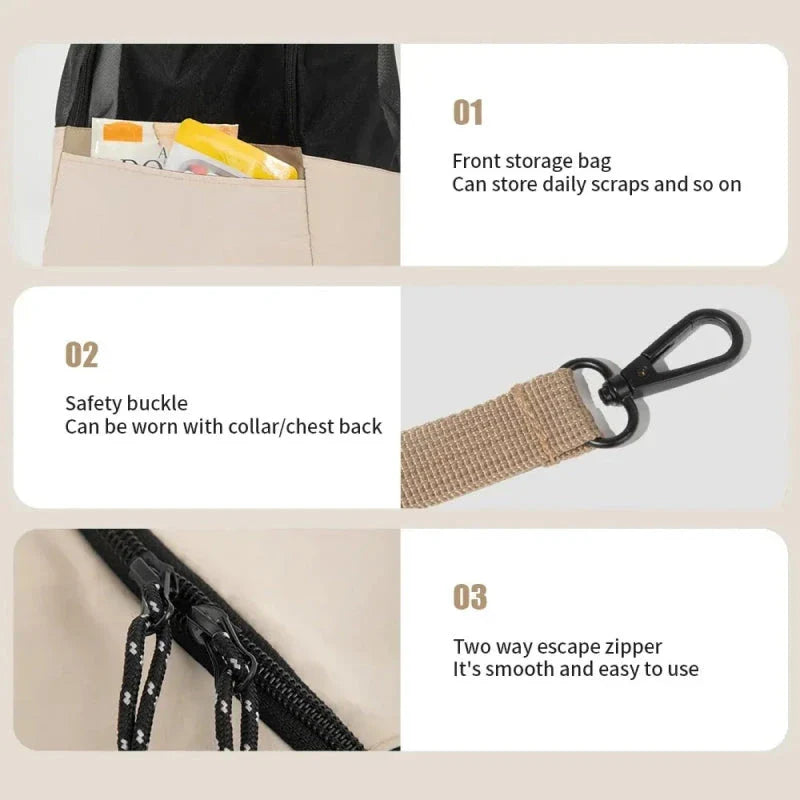 Breathable canvas lightweight backpack for cats and small dogs to accompany owners on outdoor adventures and travels