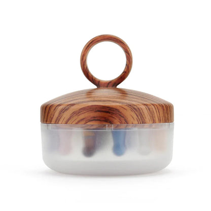 New Scalp Massage Comb with Pink Quartz, Green Aventurine, and Wood Grain Design