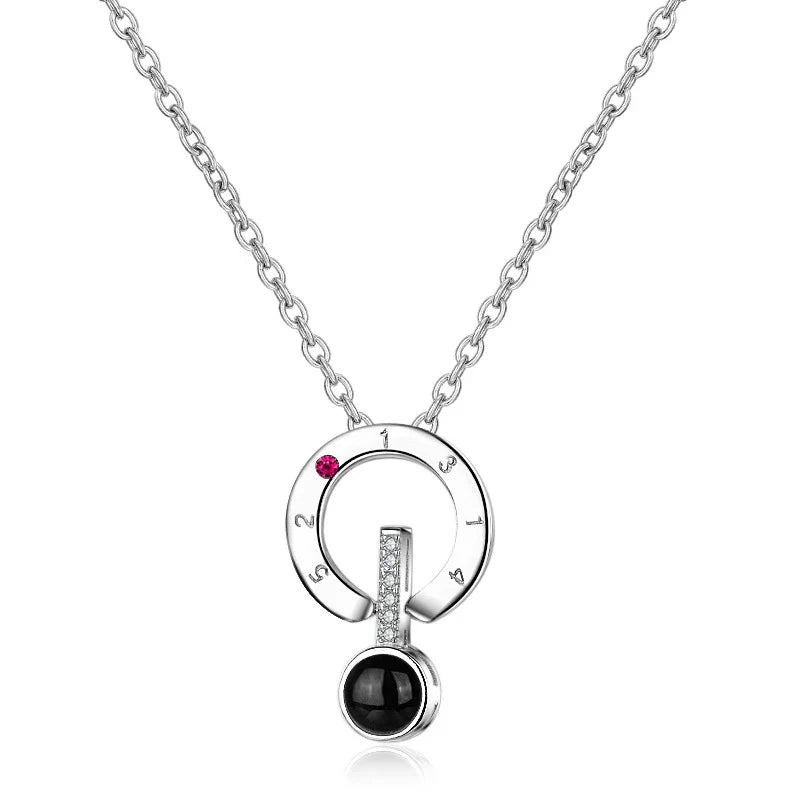 Elegant 925 Sterling Silver clavicle chain with 100-language 'I Love You' message, a romantic and versatile jewelry piece