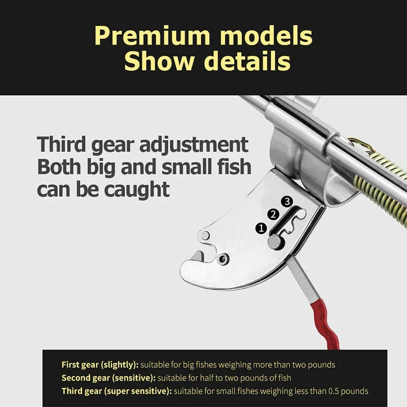 Automatic Sea Fishing Rod Holder with Stainless Steel Construction and Universal Turret Design