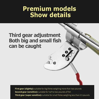 Automatic Sea Fishing Rod Holder with Stainless Steel Construction and Universal Turret Design