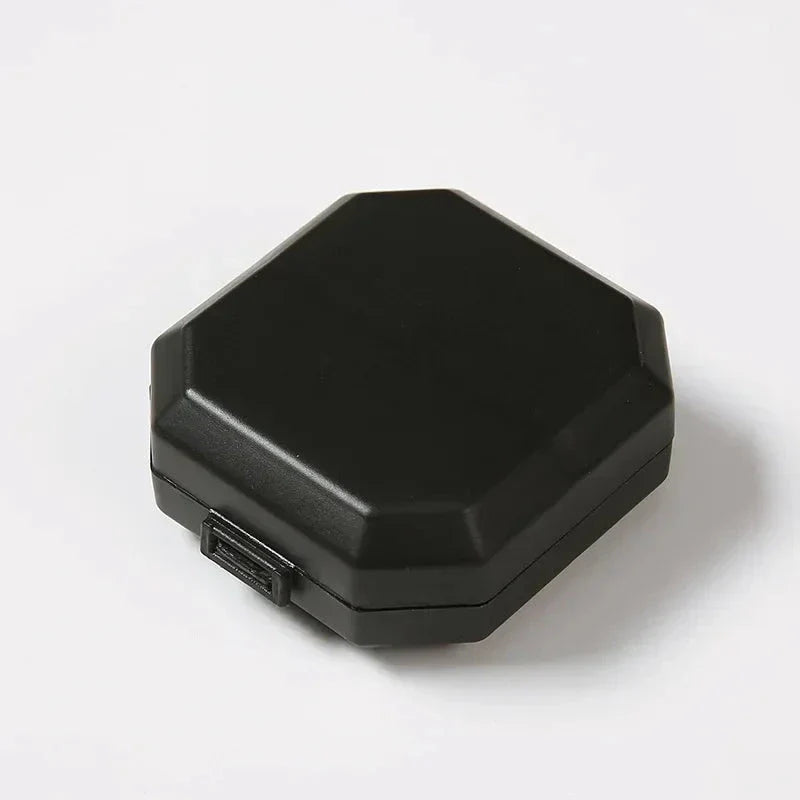 Compact Portable Pill Box with 6 Compartments for Organizing Medication on the Go