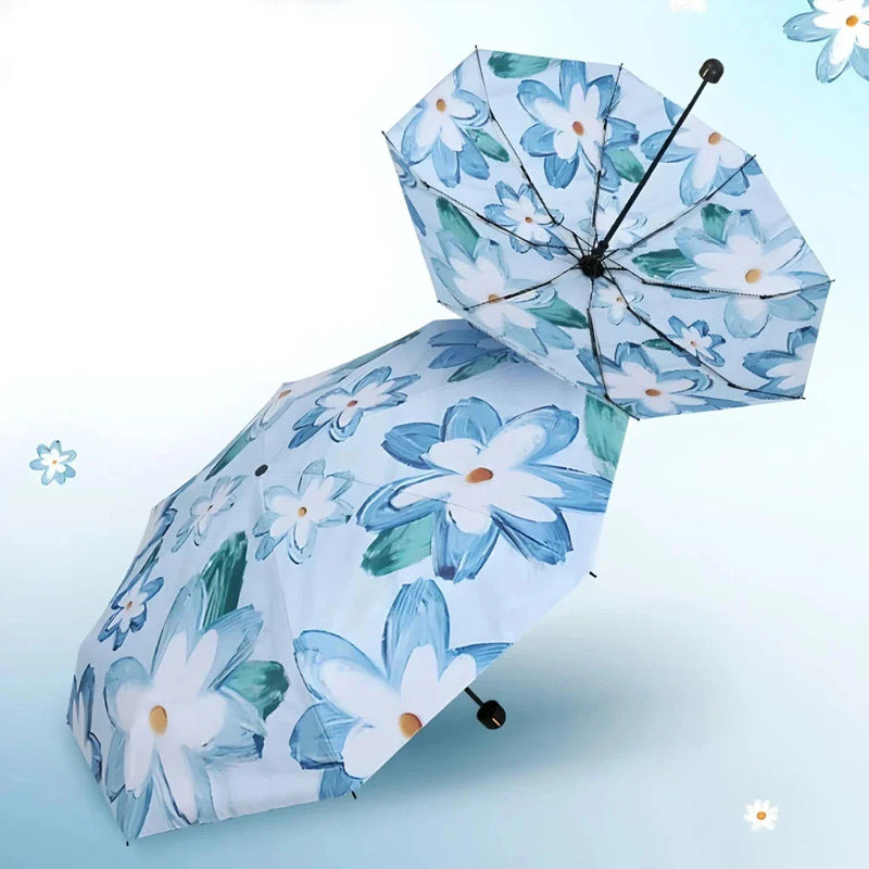 Hhomeenjoy Cute Floral Mini Phone Umbrella - Portable Sun and Rain Protection