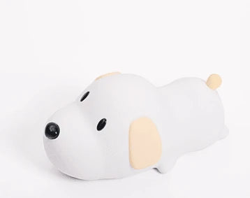 Cute duck-shaped LED night light with silicone and ABS construction, USB charging, and adjustable brightness