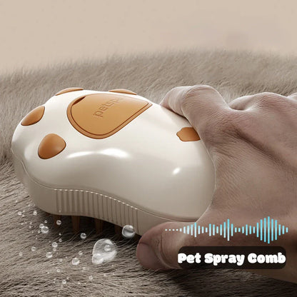 Premium 3-in-1 Electric Pet Grooming Brush with Soothing Steam for Healthy Coat and Reduced Shedding