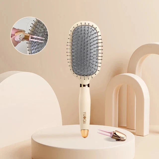 Portable heart-shaped scalp massage comb with airbag feature for curly hair and antistatic design