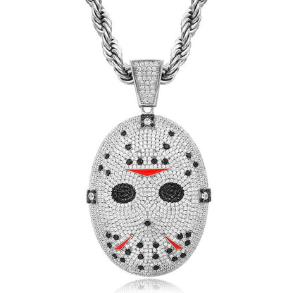 Stylish chainsaw-inspired pendant necklace made of premium copper and stainless steel