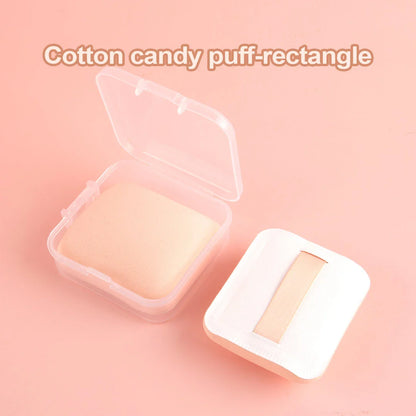 A set of three makeup sponges in round, rectangle, and triangle shapes for precise, flawless makeup application