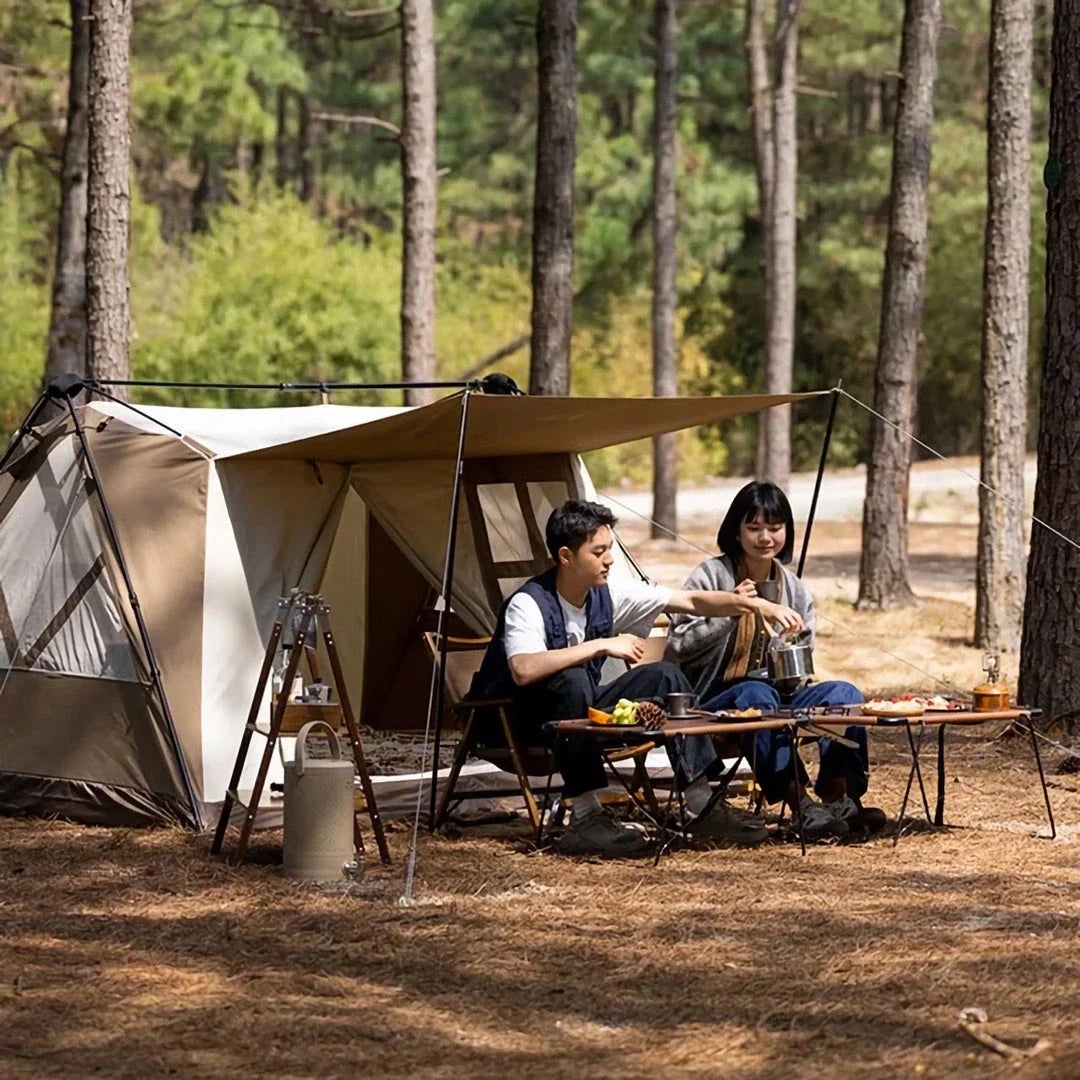 Automatic A-Type 4-Person Outdoor Camping Tent with Quick Setup, Weatherproof Materials, and Ample Space