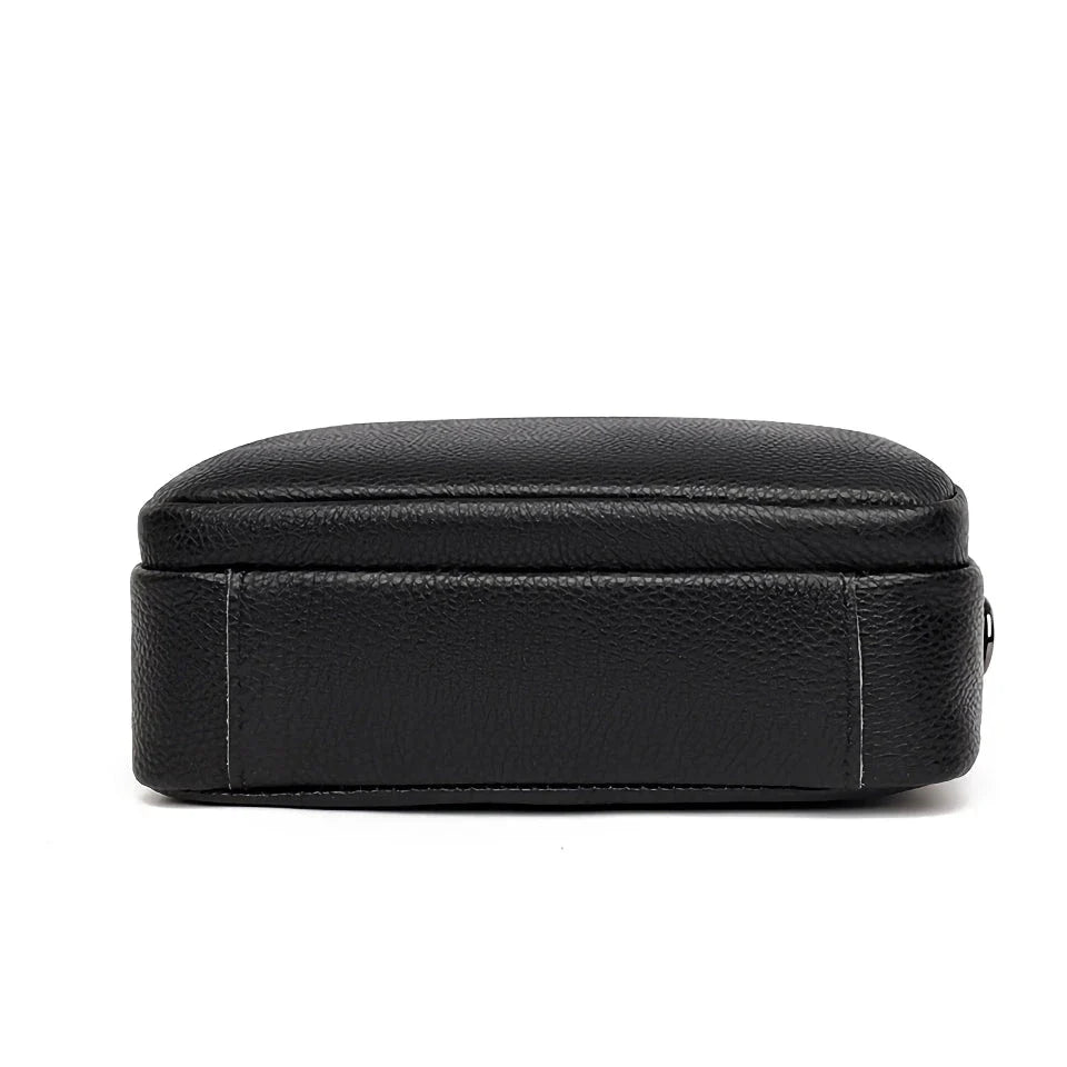 Stylish and functional genuine leather crossbody bag for women with interior organization pockets