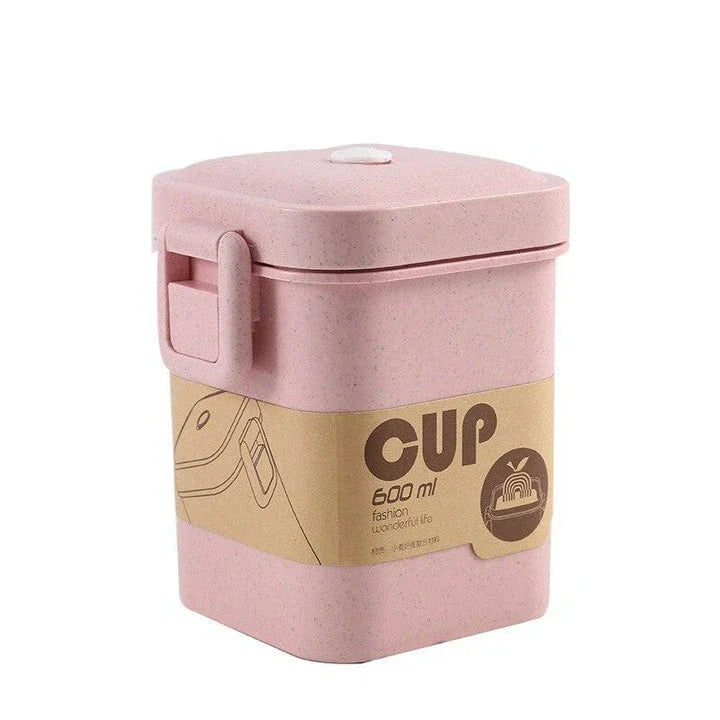 Eco-Friendly Leakproof Food Storage Container with Wheat Straw and Durable Plastic Design