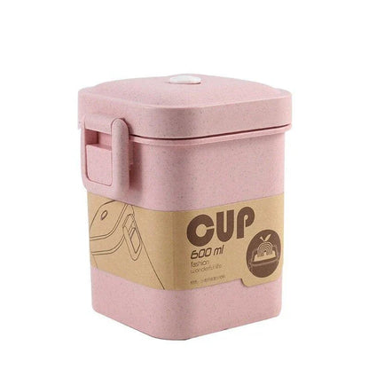 Eco-Friendly Leakproof Food Storage Container with Wheat Straw and Durable Plastic Design