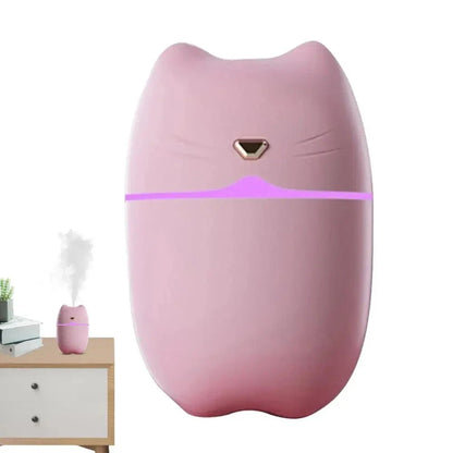 Compact and ultra-quiet car humidifier with large 260ml water tank, efficient mist output, and aromatherapy function for a serene driving experience