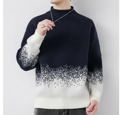 Cozy velvet sweater in sand brown color, featuring a soft, velvety texture and thick, insulating fabric for warmth and style.