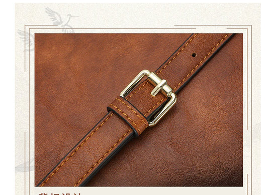 Bamboo shoulder bag with a roomy interior, multiple pockets, and a retro-inspired design for everyday use