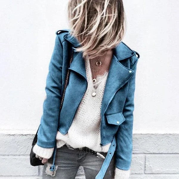Premium suede button-down jacket with a slim, tailored fit and a classic British-inspired design