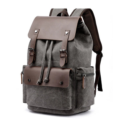 Durable canvas backpack with spacious 20-35L capacity, convenient draw-string closure, and unisex design for everyday use