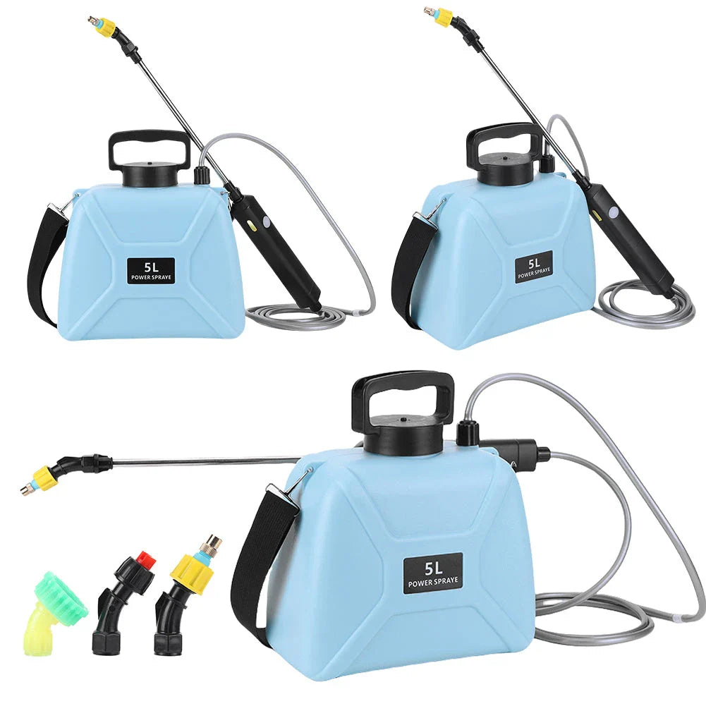 Automatic garden sprayer with telescopic rod for convenient watering and plant care