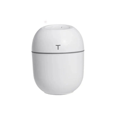 Compact Ultrasonic Humidifier, Aroma Diffuser and LED Night Lamp with 220ml Water Tank and USB Power Supply