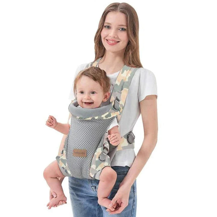 Premium Newborn Baby Carrier with Ergonomic Support, Versatile 3-in-1 Design, and Breathable Cotton Fabric