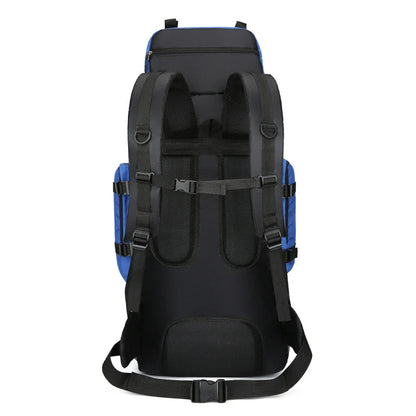 Premium outdoor hiking backpack made from water-resistant nylon with padded shoulder straps and multiple storage compartments.